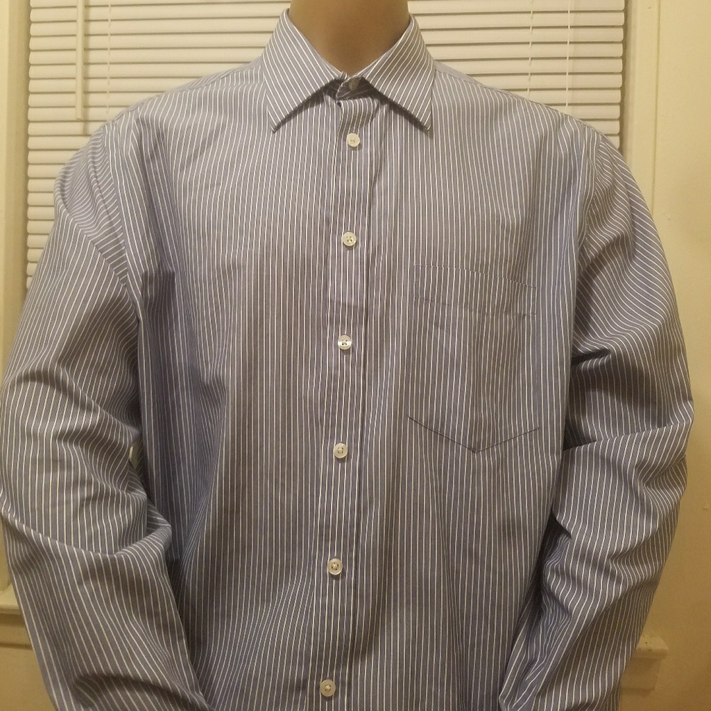 MERONA Poplin Stripes Long Sleeve Sport Shirt